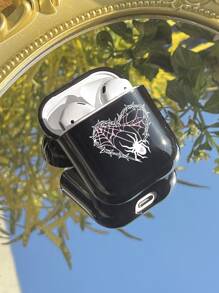 Cobweb Pattern Case Compatible With AirPods - Multicolor - View 2
