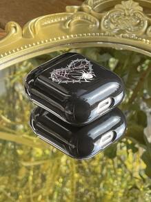 Cobweb Pattern Case Compatible With AirPods - Multicolor - View 3