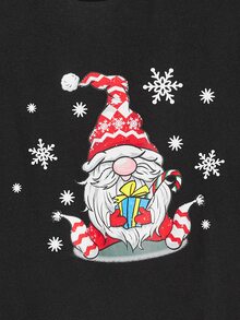 Manfinity Men Christmas Print Tee - Black - View 4