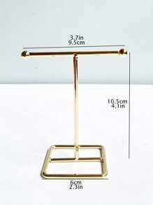 1pc Plain Jewelry Storage Rack - Gold - View 5