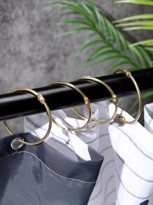 12pcs Stainless Steel Shower Curtain Hook - Gold - View 1