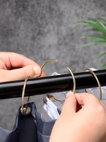 12pcs Stainless Steel Shower Curtain Hook - Gold - View 2