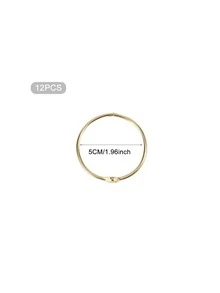 12pcs Stainless Steel Shower Curtain Hook - Gold - View 3