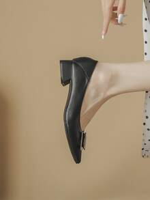Zapatillas slip on con diseño metal de punta - Negro - Ver 3