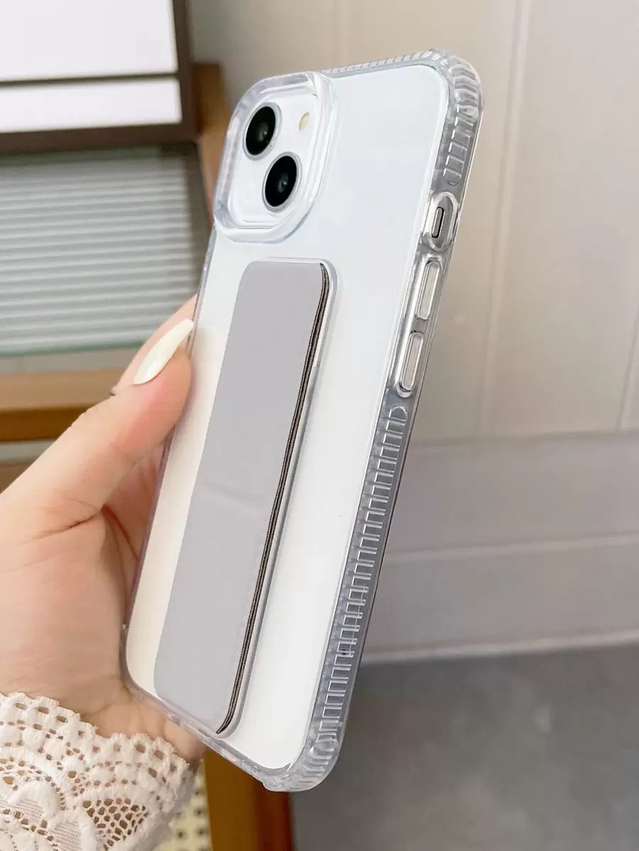 New 4-Corner Anti-Fall PU Leather Kickstand Integrated TPU Phone Case Protective Cover Compatible With Iphone 16/17/17 Pro/17 Pro Max Waterproof Shockproof Scratch Resistant - Grey - View 1