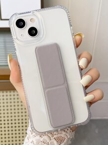 New 4-Corner Anti-Fall PU Leather Kickstand Integrated TPU Phone Case Protective Cover Compatible With Iphone 16/17/17 Pro/17 Pro Max Waterproof Shockproof Scratch Resistant - Grey - View 2