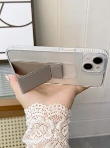 New 4-Corner Anti-Fall PU Leather Kickstand Integrated TPU Phone Case Protective Cover Compatible With Iphone 16/17/17 Pro/17 Pro Max Waterproof Shockproof Scratch Resistant - Grey - View 4