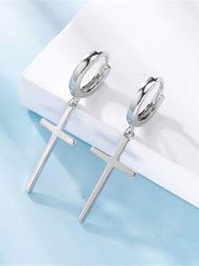 Hoa tai thả trang trí chéo - Bạc - Xem 6