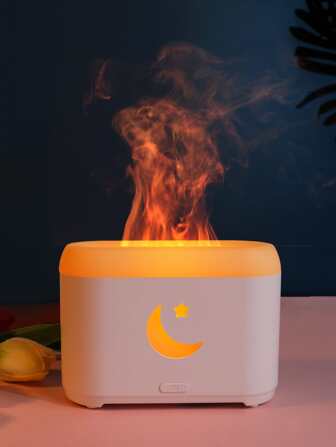ellestfun Difusor de aceite con diseño de luna y estrella con música