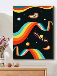 星球印花DIY鑽石畫不附框架 - 彩色 - 查看 2