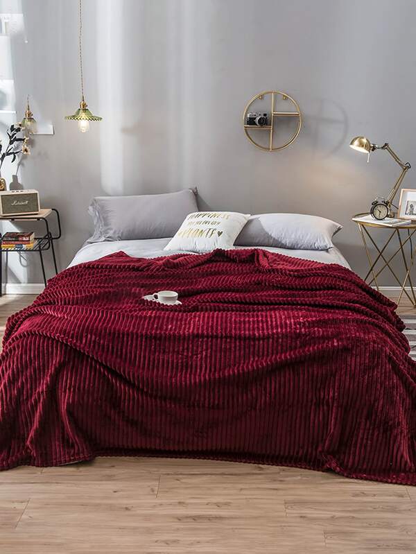 Plain Textured Blanket SHEIN USA