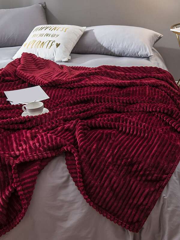 Plain Textured Blanket SHEIN USA