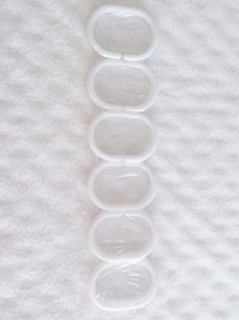 12pcs Plastic Shower Curtain Hook - White - View 1