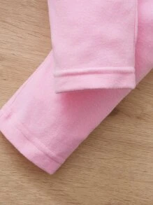 Toddler Girls Solid Snug Fit Lounge Set - Baby Pink - View 5