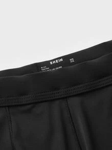 Men Fishnet Insert Solid Boxer Brief - Black - View 4