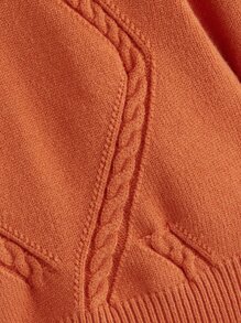 Toddler Boys Cable Knit Jumper - Orange - View 4