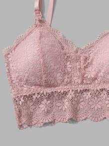 SHEIN Maternity 2packs Floral Lace Nursing Bra Lingerie For Mother - Multicolor - View 5