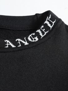 Manfinity Homme Men Letter Graphic Sweatshirt - Black - View 7