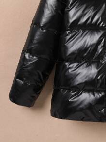 Áo khoác có mũ trùm đầu cho bé gái tuổi mới lớn - màu đen - Xem 4