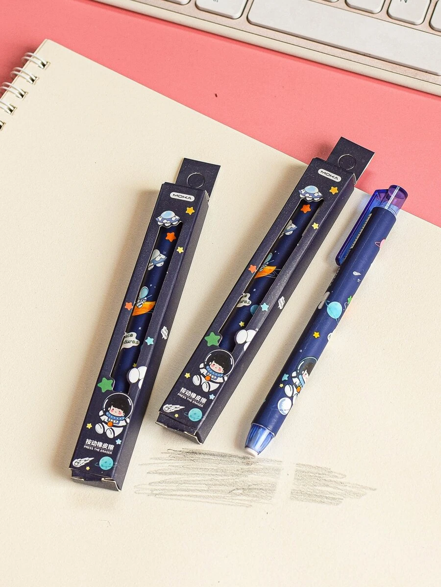 MOKA 1入組卡通圖案橡皮 - 藏蓝色 - 查看 1