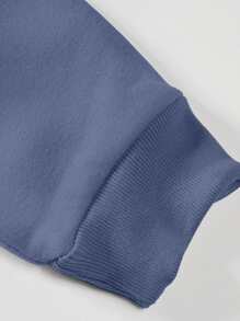 Manfinity LEGND 男士龍和字母圖案運動衫無項鏈 - 藏蓝色 - 查看 3