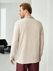 Manfinity Men Lapel Neck Polo Shirt - Khaki - View 5