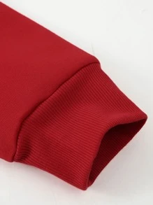 Manfinity Hypemode Loose-Fit Men's Slogan Graphic Kangaroo Pocket Drawstring 2 In 1 Hoodie - Black - View 4