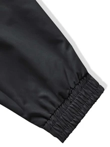 Manfinity Homme Men Flap Pocket Drawstring Waist Cargo Trousers - Black - View 3