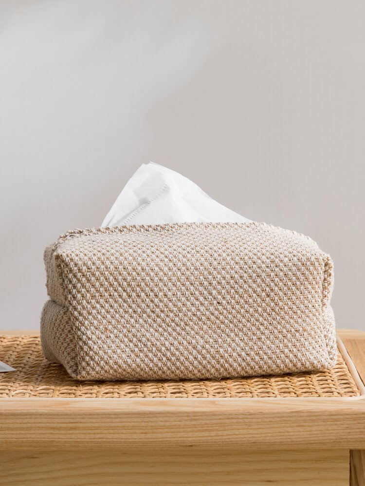 1pc/2pcs/5pcs Beige Cloth Tissue Box, Modern Minimalist Linen-Like Vertical Tissue Paper Storage Bag, Suitable For Bar, Living Room, Bedroom, Dining Room, Bread Shape, Multiple Sizes Available