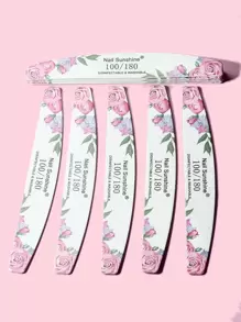 NailSunshine 10pcs Floral Pattern Nail File,Nail Supplies,Nail Tools,Nail Art Tools,Back To School,Nails,Nail Tools For Press On Nails - Multicolor - View 2