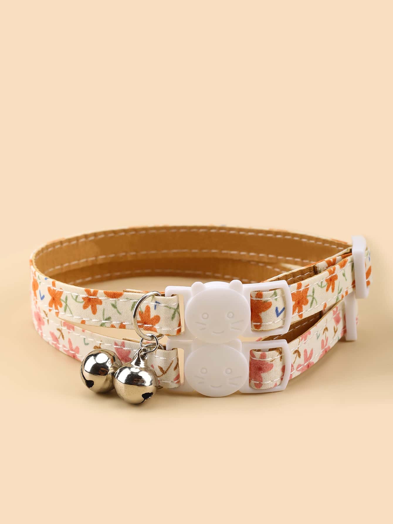 1pc Random Floral Print Pet Collar - Multicolor - View 1