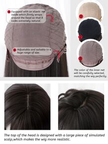 Tóc giả dệt tổng hợp Tóc giả Mái - Nhiều màu - Xem 8