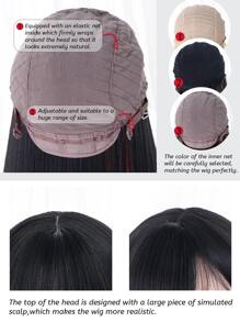 alicegarden Peluca sintética largo recto con tupe - Multicolor - Ver 8