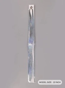 Silver Hair Tinsel Heat Resistant Fairy Hair Sparkling Shiny Glitter Tinsel Hair Extensions For Women Girls Kids - Multicolor - View 2