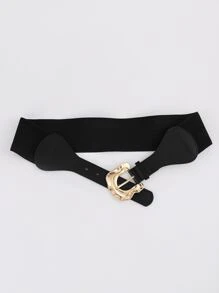 金屬扣皮帶 - 黑色 - 查看 2