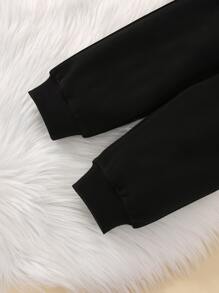 Baby Heart Print Sweatshirt & Sweatpants