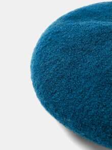 MOTF PREMIUM WOOL-MIX SOLID BERET - Blue - View 9