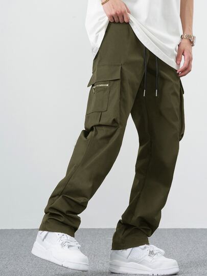 Guys Drawstring Waist Cargo Pants