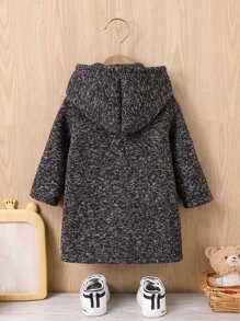 男嬰雙口袋連帽外套無毛衣 - 灰色 - 查看 2