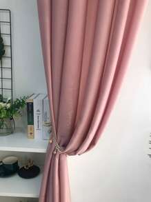 素色單片透視窗簾 - 藕粉色 - 查看 6