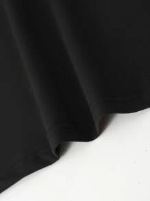 Claim Dot Oversized Men Slogan Graphic Drop Shoulder T-Shirt - Black - View 3