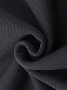 Manfinity Hypemode 男性日文漢字圖形束口腰運動褲 - 深灰色 - 查看 4