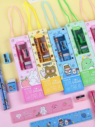 1件套卡通圖案隨機文具禮盒