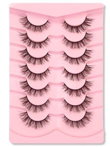 Himirell 7pairs Separated False Eyelashes Strip Lashes, Lashes, Eyelashes, Fake Lashes - Black - View 2