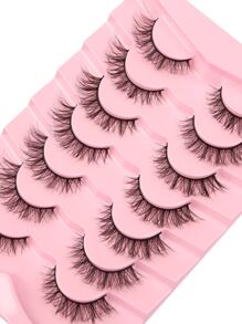 Himirell 7pairs Separated False Eyelashes Strip Lashes, Lashes, Eyelashes, Fake Lashes - Black - View 1