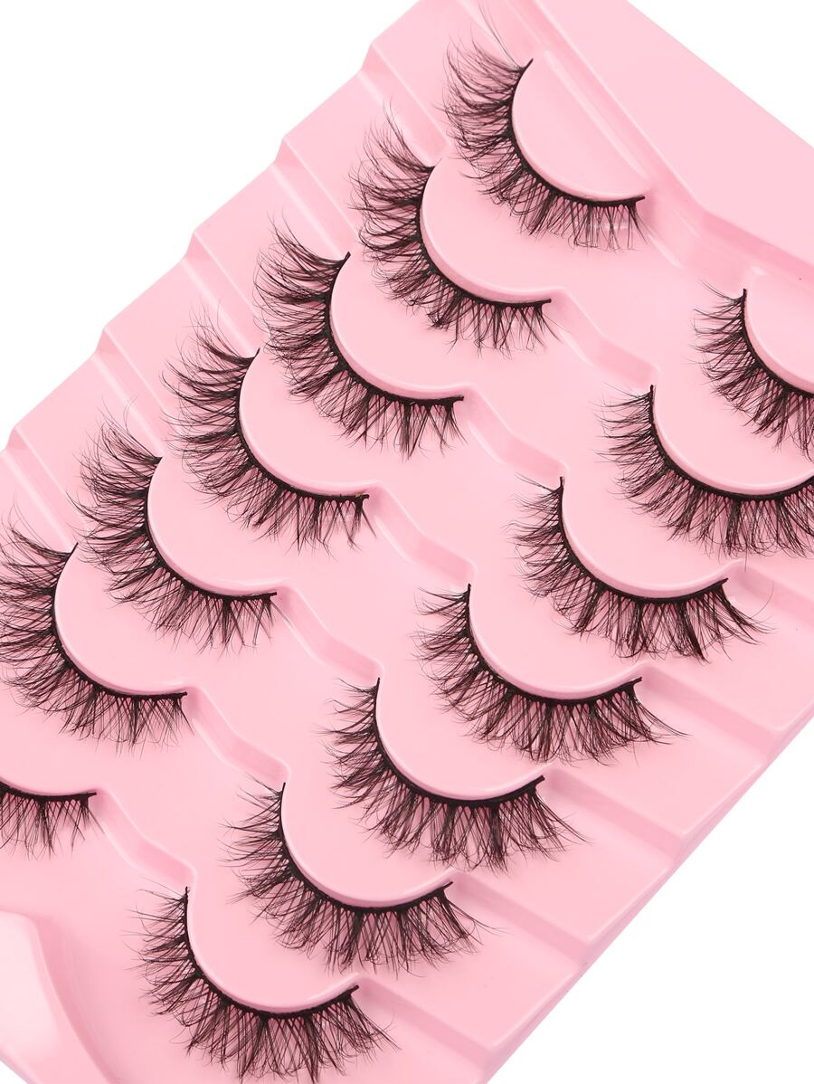 Himirell 7pairs Separated False Eyelashes Strip Lashes, Lashes, Eyelashes, Fake Lashes - Black - View 1