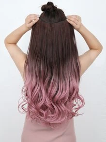 Clip Nối Tóc Tổng Hợp Sóng Cơ Dài - Ombre - Xem 2