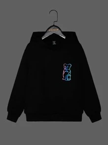 SHEIN EZwear Bộ thời trang Plus Size Hoạt hình Giải trí - màu đen - Xem 3