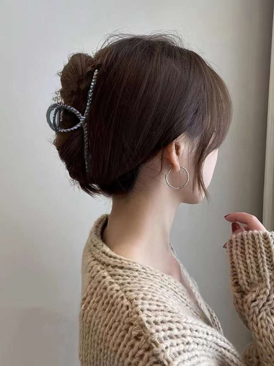 Metal Hair Claw - Black - View 1