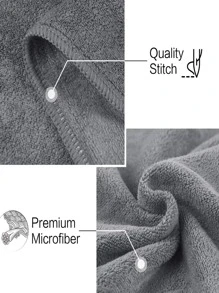 Ultra Fine Fiber Thick Grey Sports Towel Home Bathroom Decor Beach Essentials Back To School - Grey - View 4